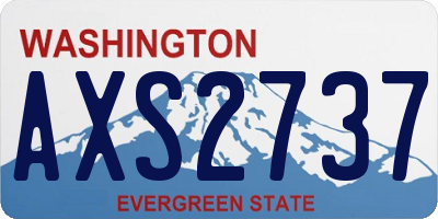 WA license plate AXS2737