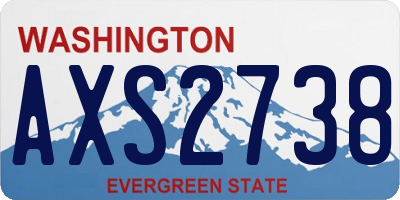 WA license plate AXS2738
