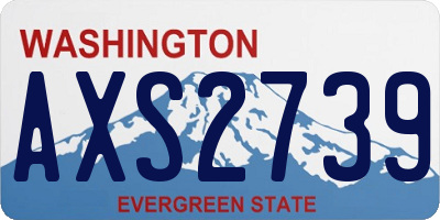 WA license plate AXS2739