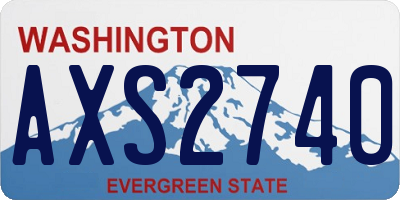 WA license plate AXS2740