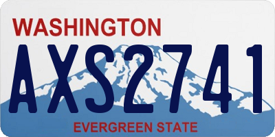 WA license plate AXS2741