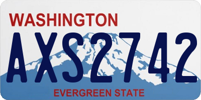WA license plate AXS2742