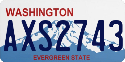 WA license plate AXS2743