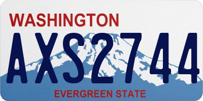 WA license plate AXS2744