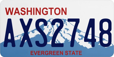 WA license plate AXS2748