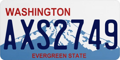 WA license plate AXS2749