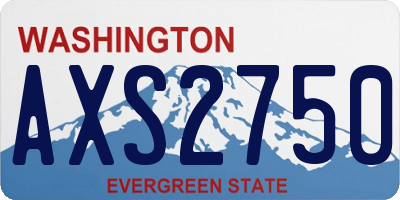 WA license plate AXS2750