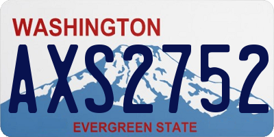 WA license plate AXS2752