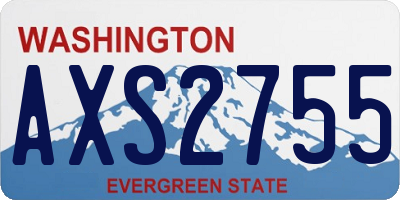 WA license plate AXS2755