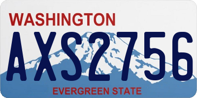 WA license plate AXS2756