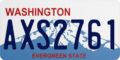 WA license plate AXS2761