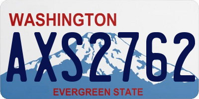 WA license plate AXS2762