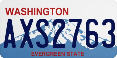 WA license plate AXS2763