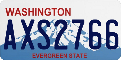 WA license plate AXS2766