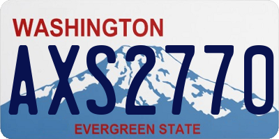 WA license plate AXS2770