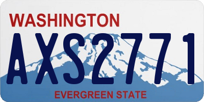 WA license plate AXS2771