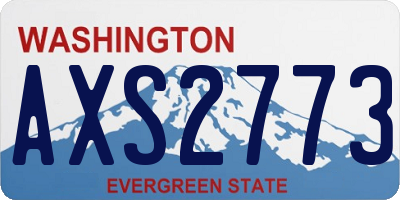 WA license plate AXS2773