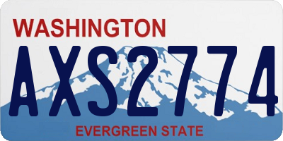 WA license plate AXS2774