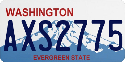 WA license plate AXS2775