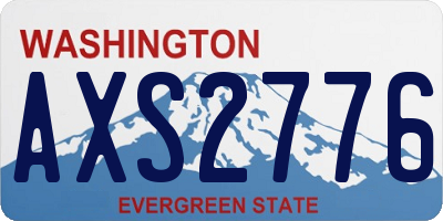 WA license plate AXS2776