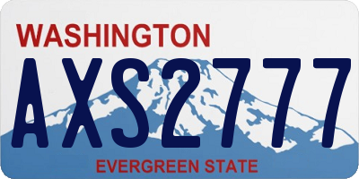 WA license plate AXS2777