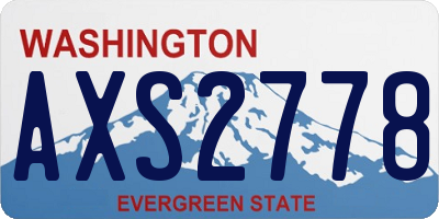 WA license plate AXS2778