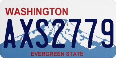 WA license plate AXS2779