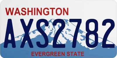 WA license plate AXS2782