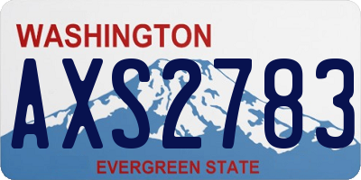 WA license plate AXS2783