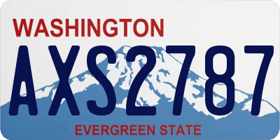 WA license plate AXS2787