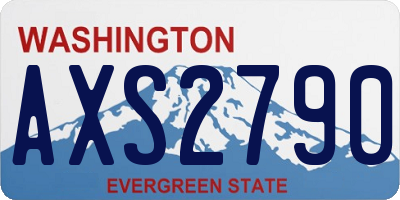 WA license plate AXS2790