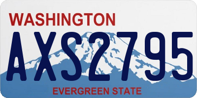 WA license plate AXS2795