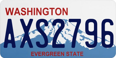 WA license plate AXS2796
