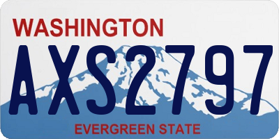 WA license plate AXS2797