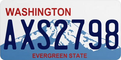 WA license plate AXS2798