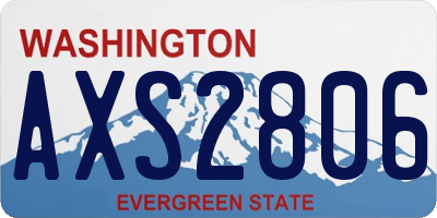 WA license plate AXS2806