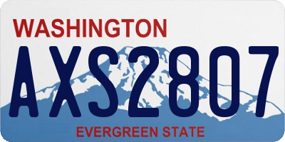 WA license plate AXS2807