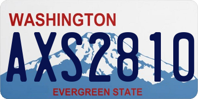WA license plate AXS2810