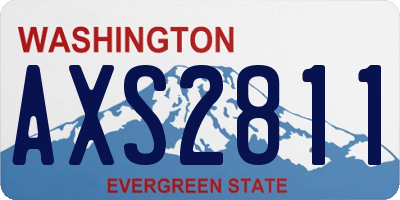 WA license plate AXS2811