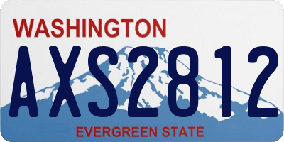 WA license plate AXS2812