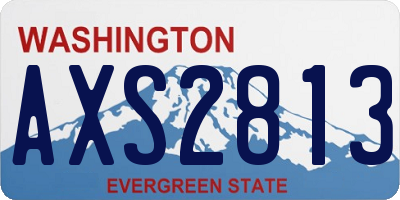 WA license plate AXS2813