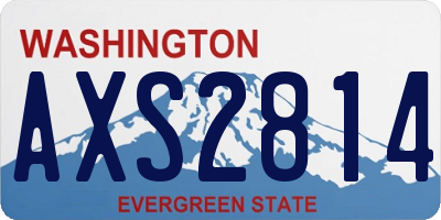WA license plate AXS2814