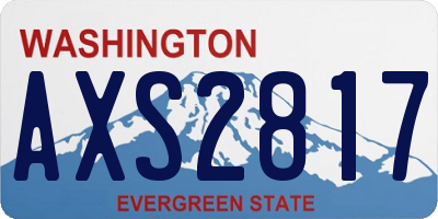 WA license plate AXS2817