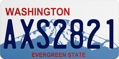 WA license plate AXS2821