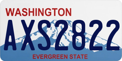 WA license plate AXS2822