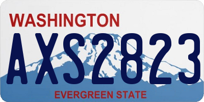 WA license plate AXS2823