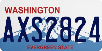 WA license plate AXS2824