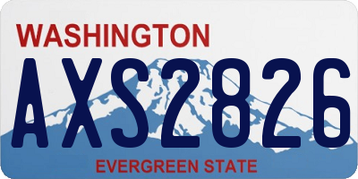 WA license plate AXS2826