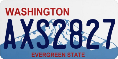 WA license plate AXS2827