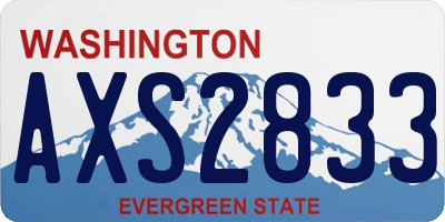 WA license plate AXS2833